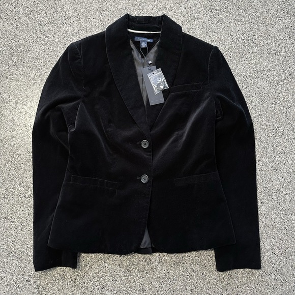 Tommy Hilfiger Jackets & Blazers - Tommy  Hilfiger Velvet Blazer Womens S Black Jacket One Button Business Career